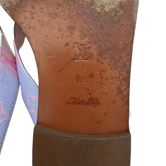 Louis Vuitton LV Sunny Flat Thong Sandal Flip Flop Pink Purple Size 38 US 8 - Picture 10 of 12